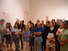 student/community audience at gallery talk