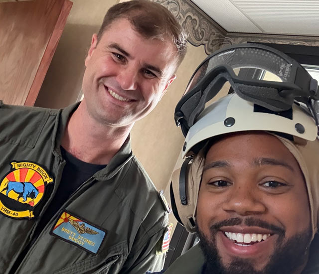 FAU MVSS ASSOCIATE DIRECTOR EMBARKS AT SEA ABOARD THE USS DWIGHT D. EISENHOWER (CVN-69)