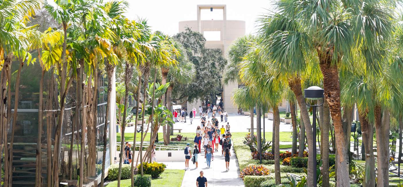 students on campus