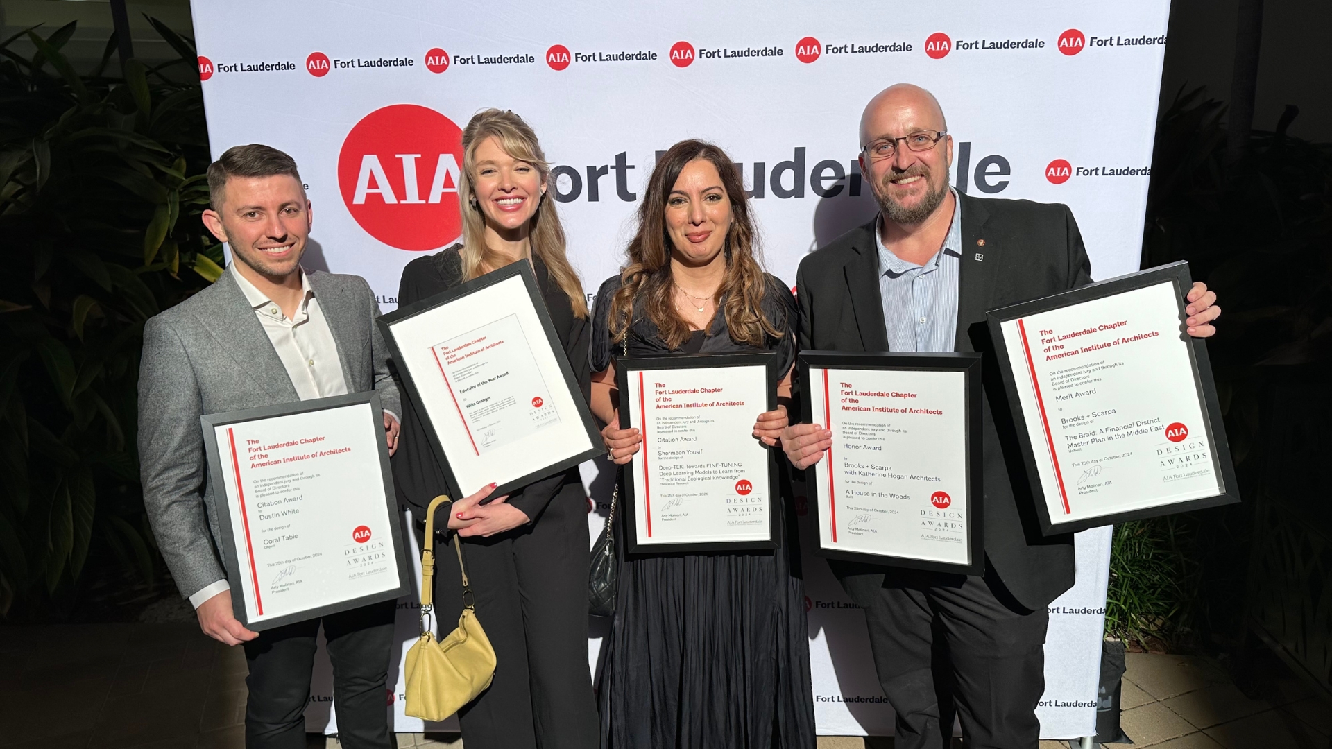 AIA AWARDS CELEBRATE FAU SCHOOL OF ARCHITECTURE'S FACULTY INNOVATORS: GRANGER, HUBER, WHITE, AND YOUSIF