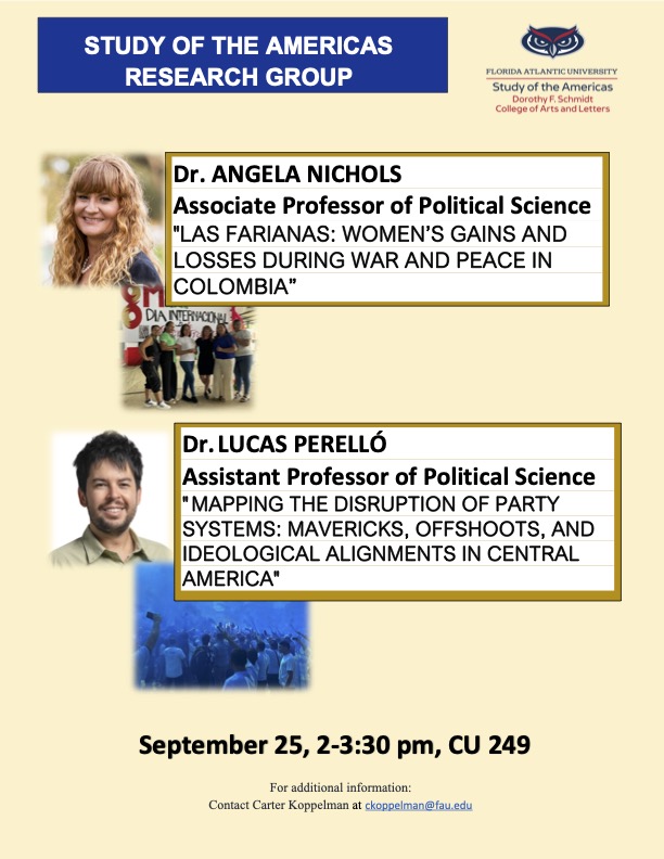 flyer announcing speaker event featuring two scholars