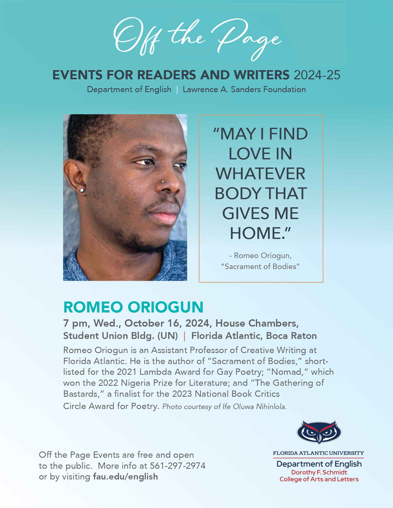 Off the Page Romeo Oriogun