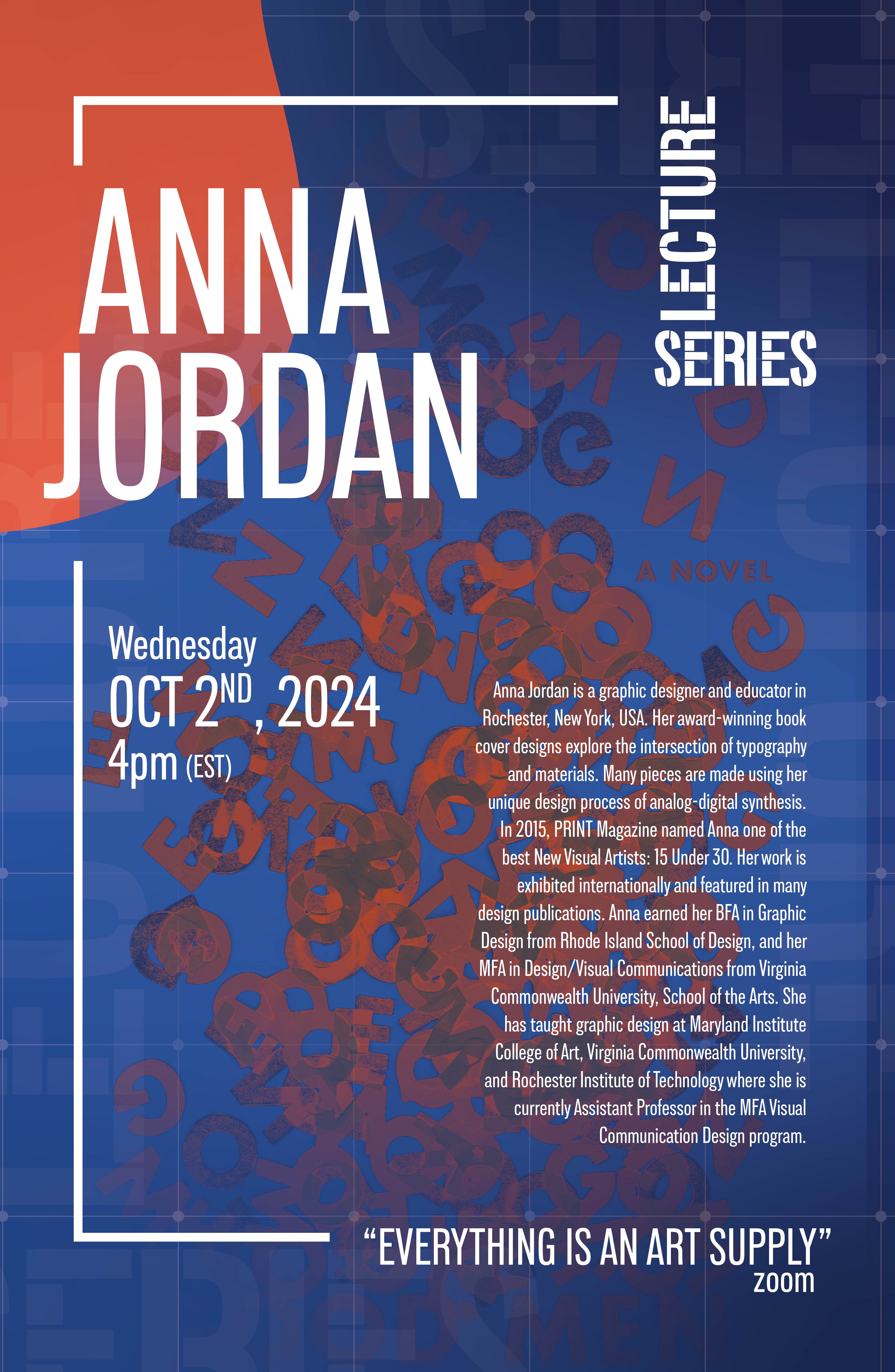 Anna Jordan Lecture Series Poster