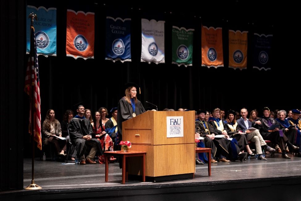 Florida Atlantic University President Stacy Volnick and Interim Provost Russell Ivy recently hosted the University’s 55th annual Honors Convocation