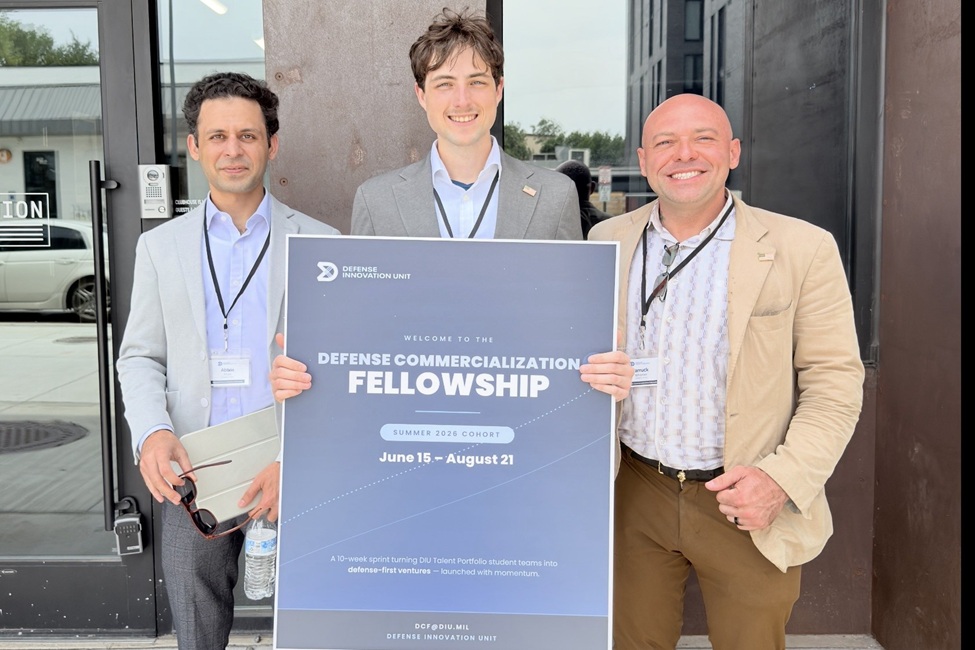 From left, Abbas Khan, Juan Merlos, Ph.D. students, and Tarruck Wheeler, a masters student, all within FAU’s Department of Electrical Engineering and Computer Science.