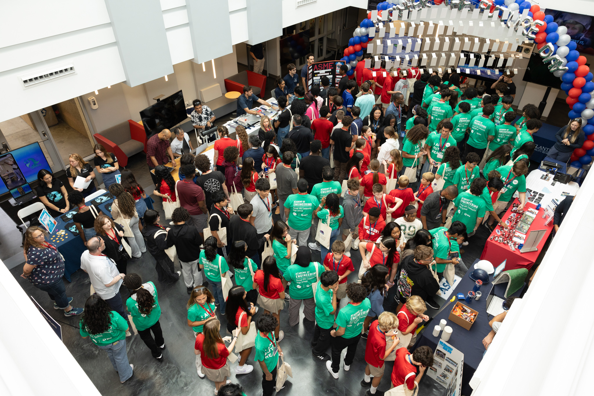 students at the event