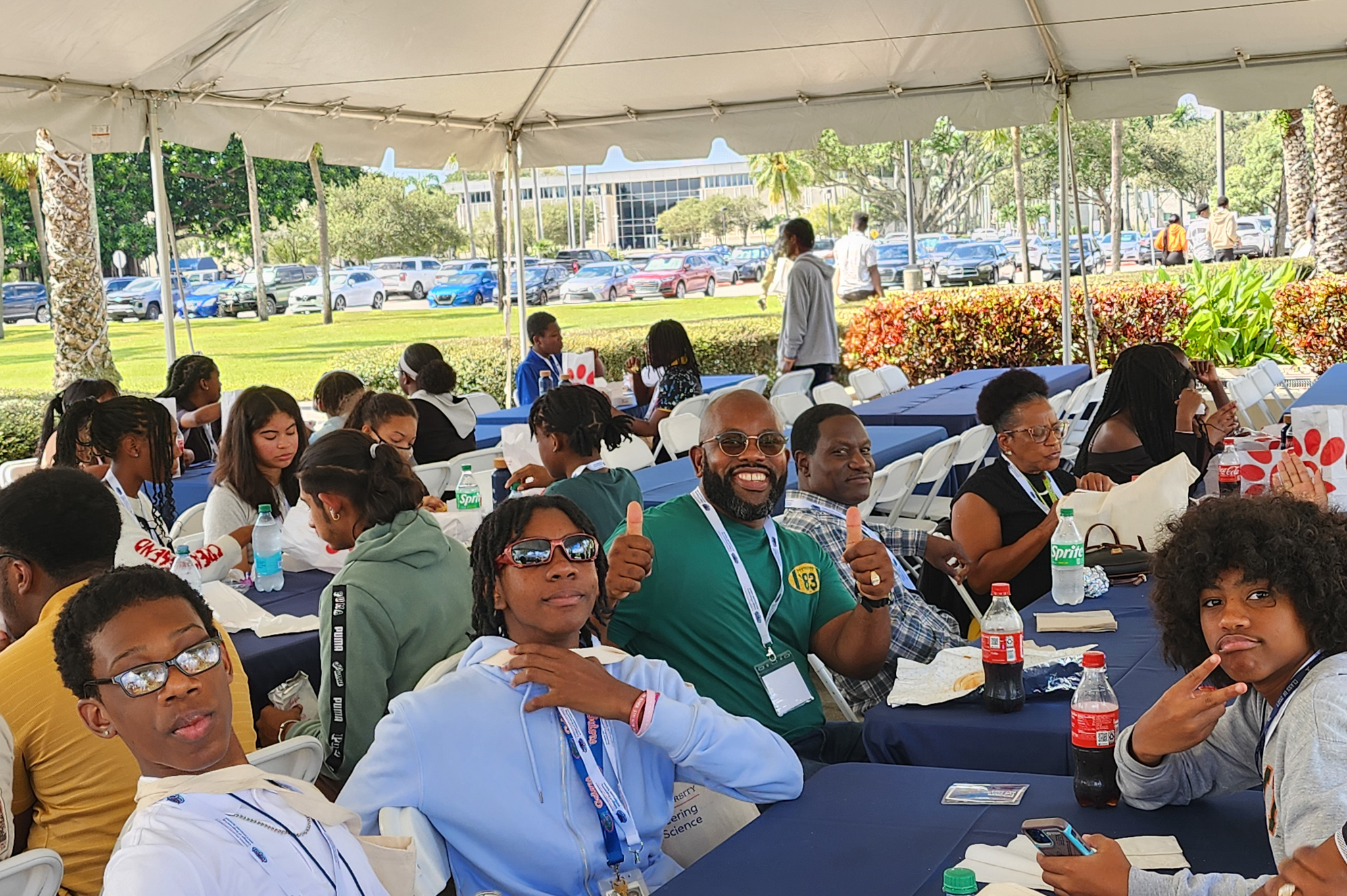 students at the event