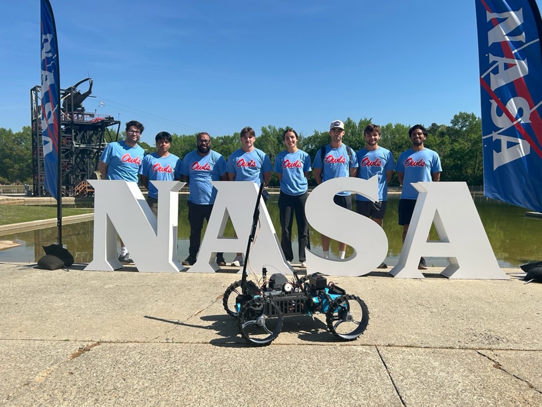 A team of FAU mechanical engineering students secured third place in the college remote-controlled division at NASA’s 2026 Human Exploration Rover Challenge