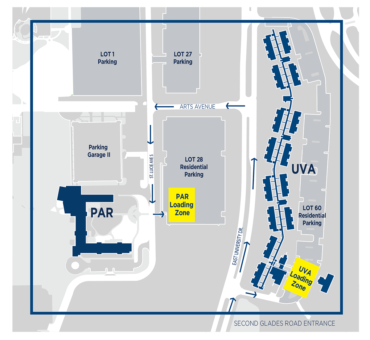 FAU | Housing Map and Loading Zones