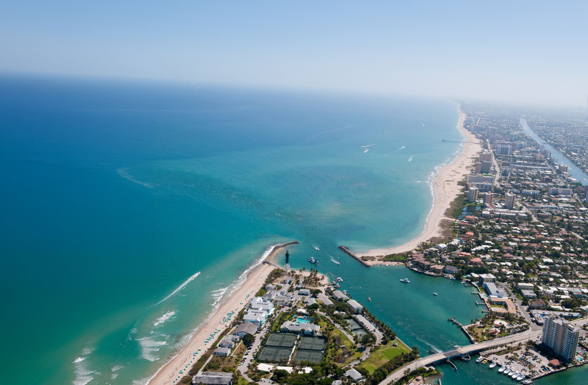 Birds eye view of Boca Raton by the ocean