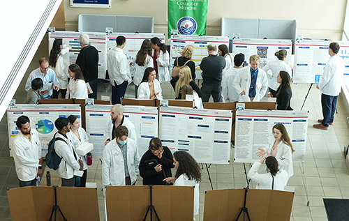 FAU Schmidt College of Medicine students at research day