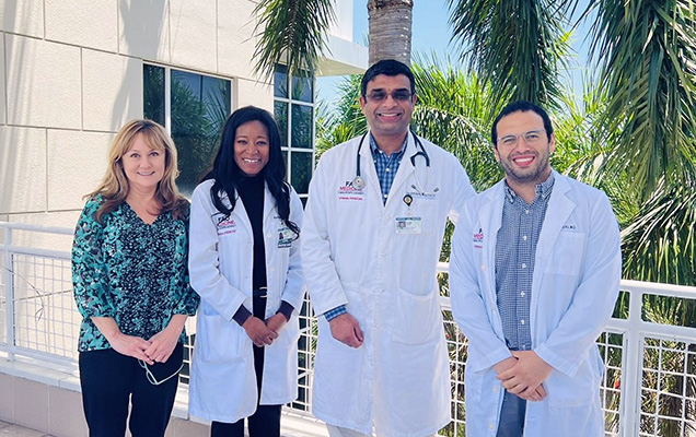 Dr. Kushinga Bvute with teachers and co-workers at Schmidt College of Medicine