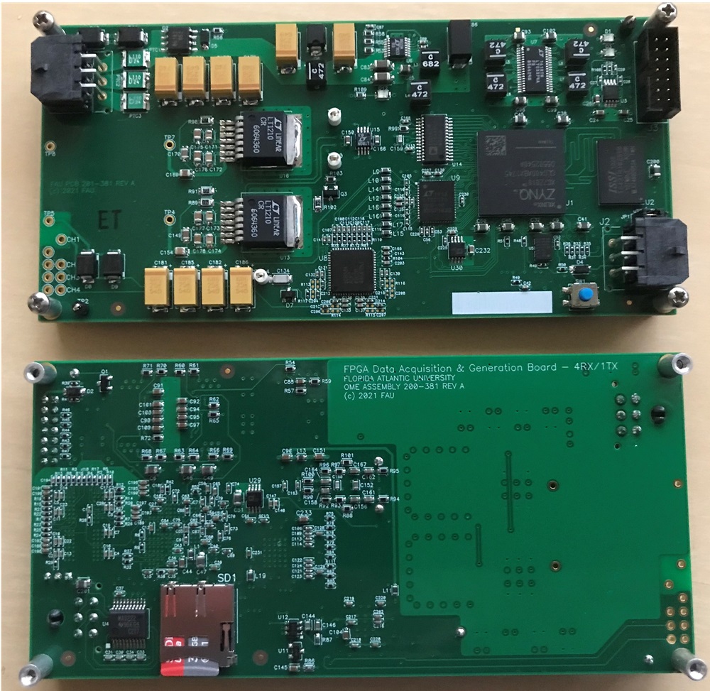 Underwater modem, which will be placed inside the AI bio-robotic fish.