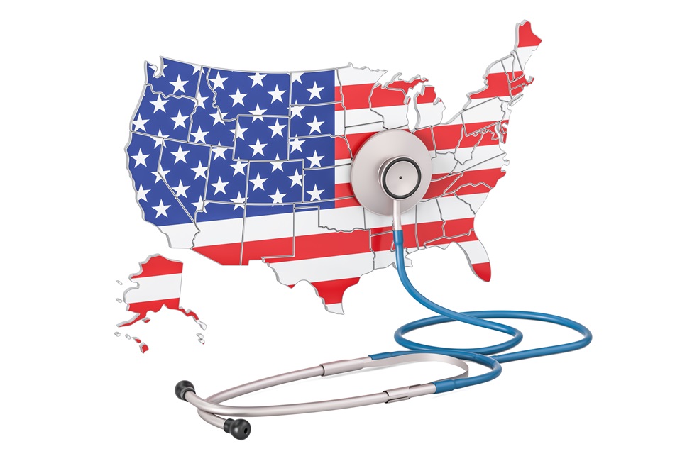 United States, Map, Stethoscope, Health