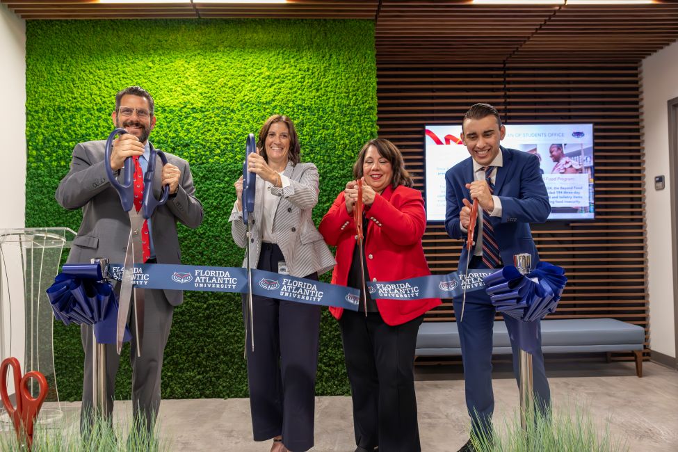 Ribbon cutting team