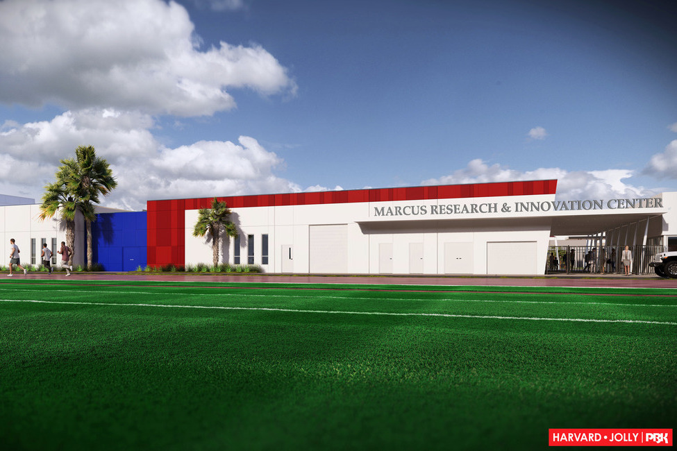 Marcus Research and Innovation Center building rendering courtesy of Harvard Jolly/PBK
