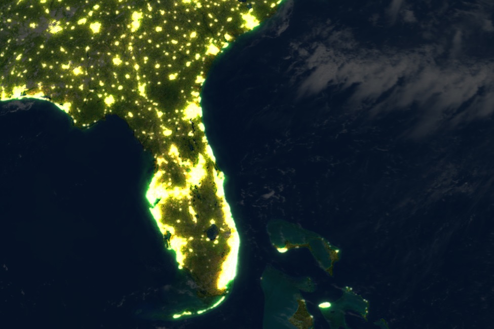 Florida, Nighttime, Light, Light Radiance, NASA