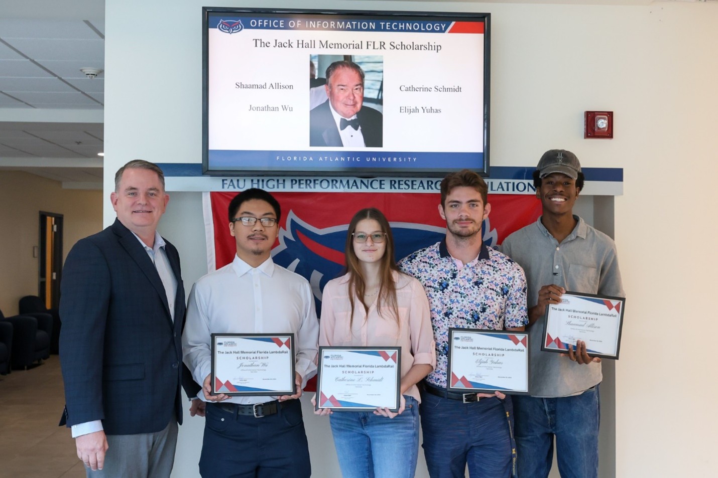 OIT Awards 4 Student Employees The Jack Hall Memorial Florida LambdaRail (FLR) Scholarship