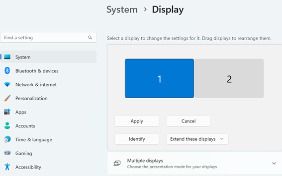 Go to Settings > Display