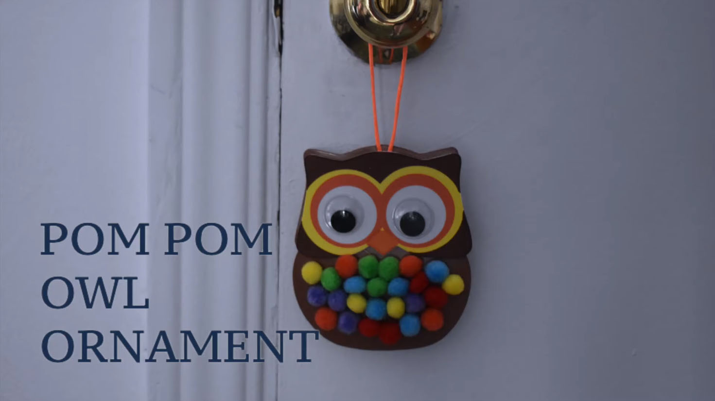 pom pom owl ornament