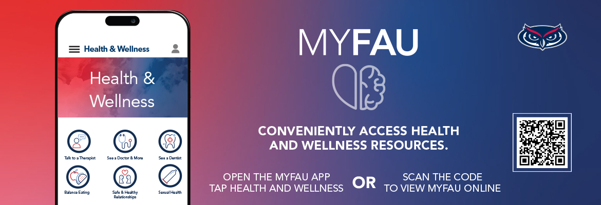 Conveniently access health and wellness resources at MyFAU!