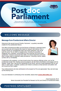 Postdoc Parliament Newsletter