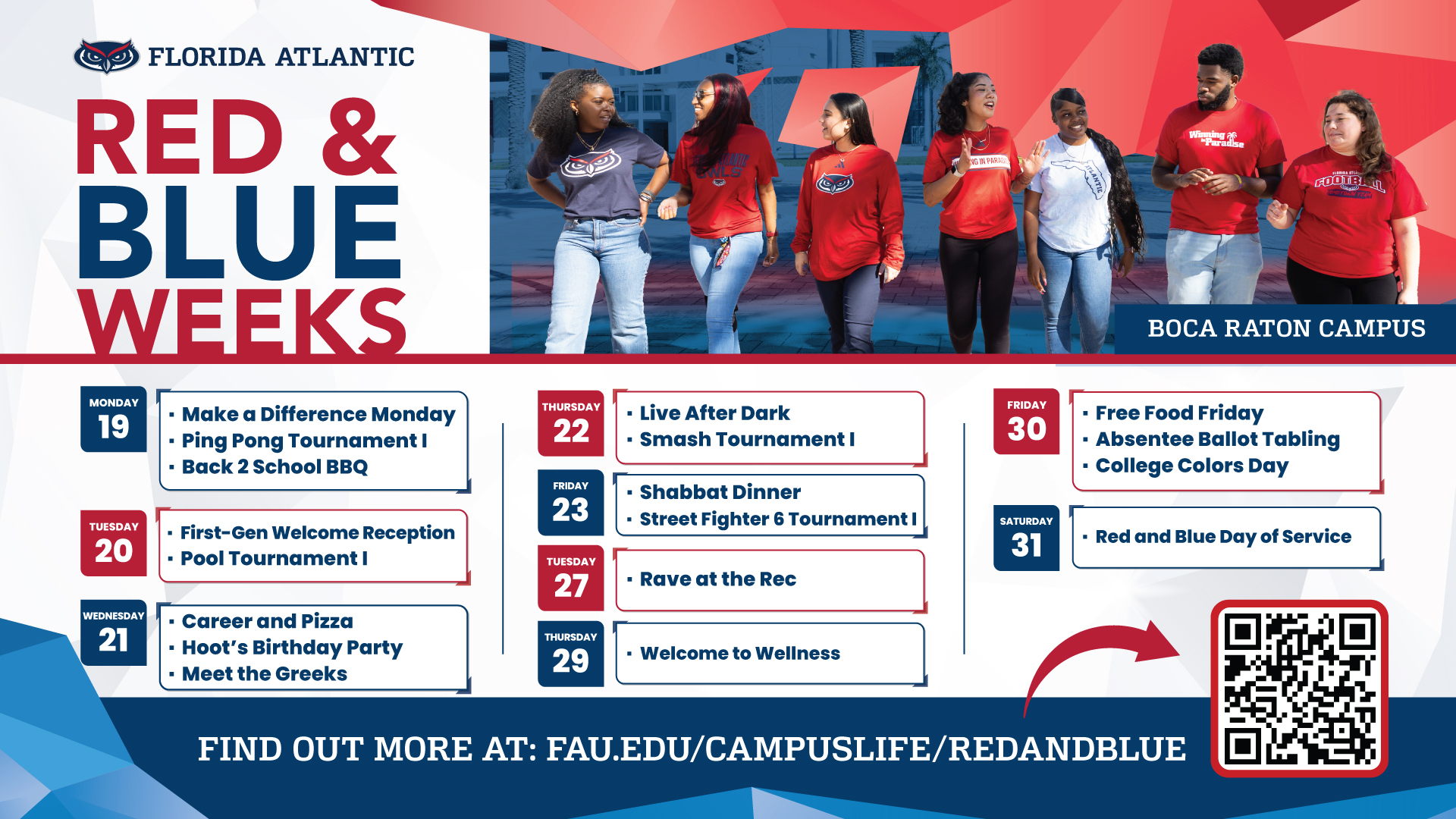 Red and Blue Weeks at Florida Atlantic