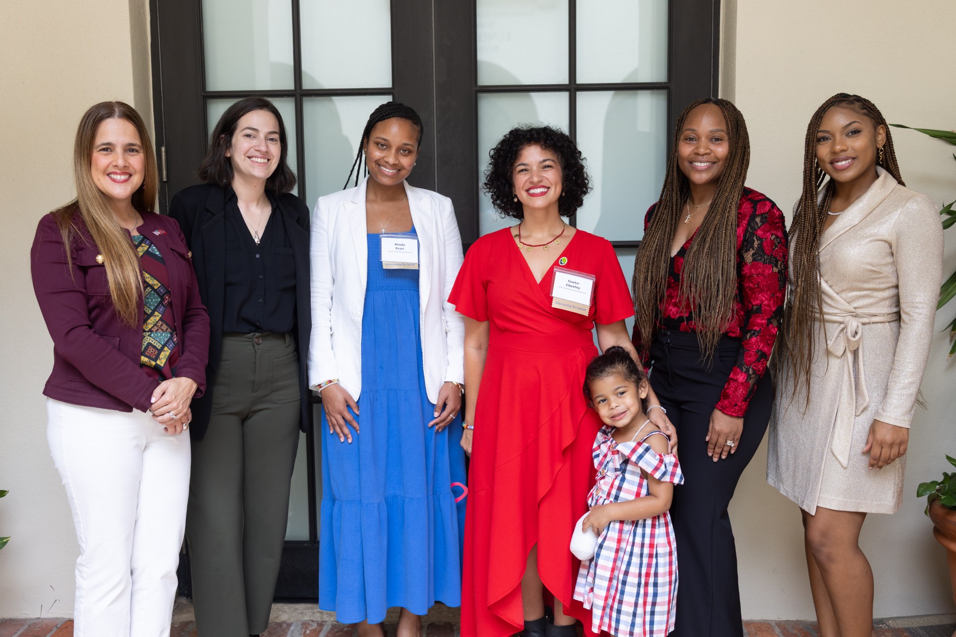 Five students and faculty members at the Palm Health Foundation Scholarship Reception